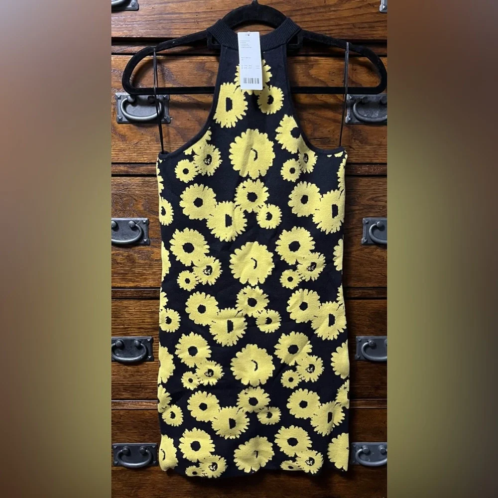 NWT! Urban Outfitters Charlie Sunflower Knit Mini Dress - Picture 5 of 12